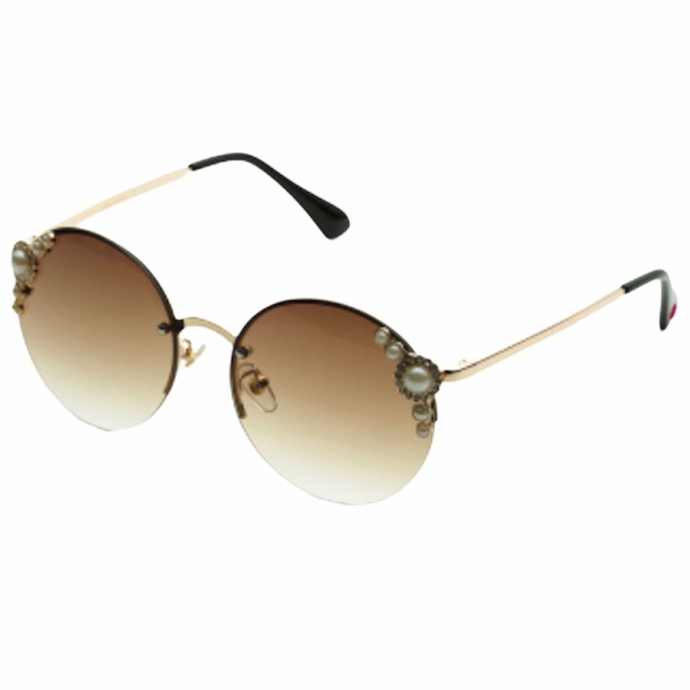 BETSEY JOHNSON Sunglasses Round Jewel Embellished